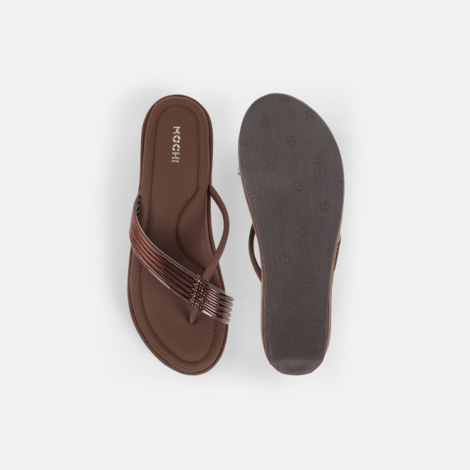 Mochi Women Brown Casual Slip Ons (SKU: 34-800418-12-36)
