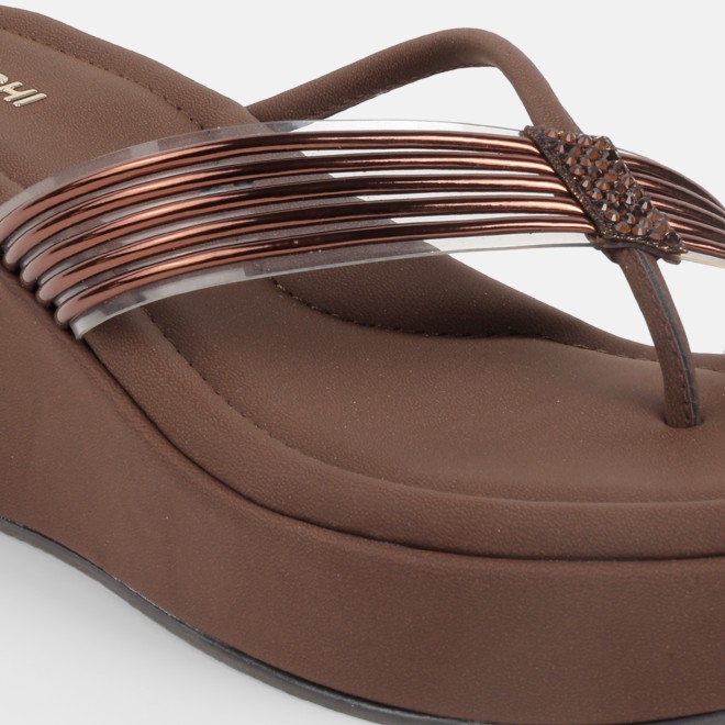Mochi Women Brown Casual Slip Ons (SKU: 34-800418-12-36)