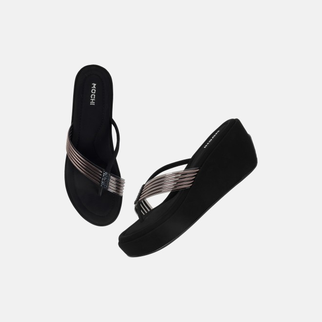Mochi Women Black Casual Slip Ons (SKU: 34-800418-11-36)