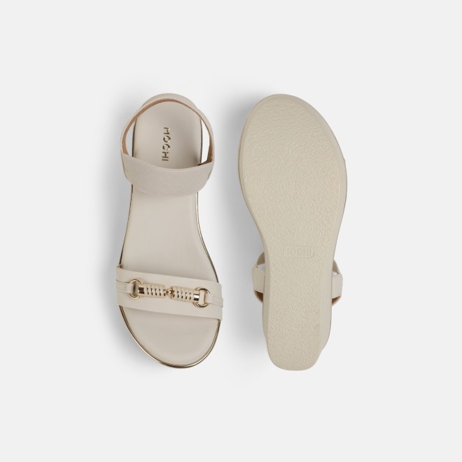 Mochi Women Beige Casual Sandals (SKU: 34-800424-20-36)