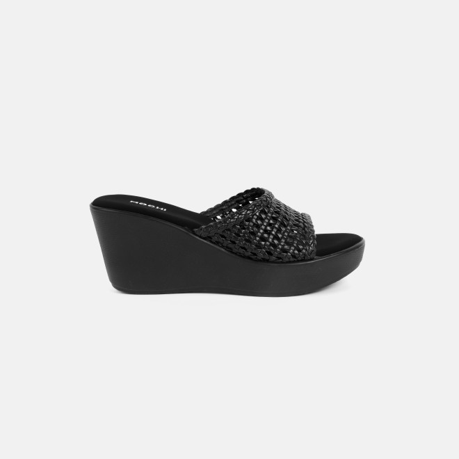 Mochi Women Black Casual Slip Ons (SKU: 34-800428-11-36)