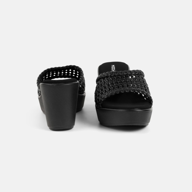 Mochi Women Black Casual Slip Ons (SKU: 34-800428-11-36)