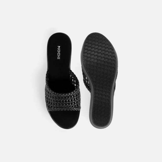 Mochi Women Black Casual Slip Ons (SKU: 34-800428-11-36)