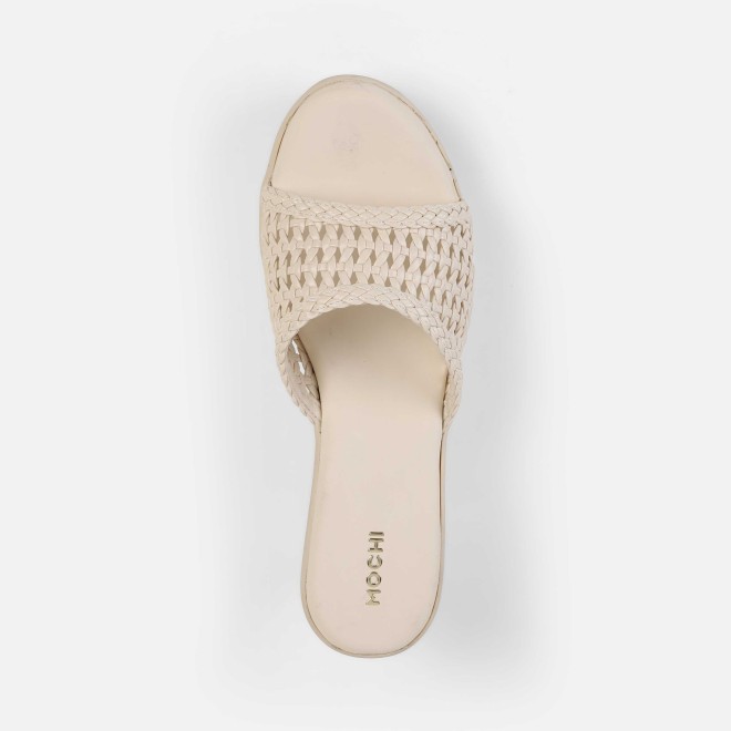 Mochi Women Off-white Casual Slip Ons (SKU: 34-800428-66-36)