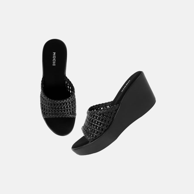 Mochi Women Black Casual Slip Ons (SKU: 34-800428-11-36)