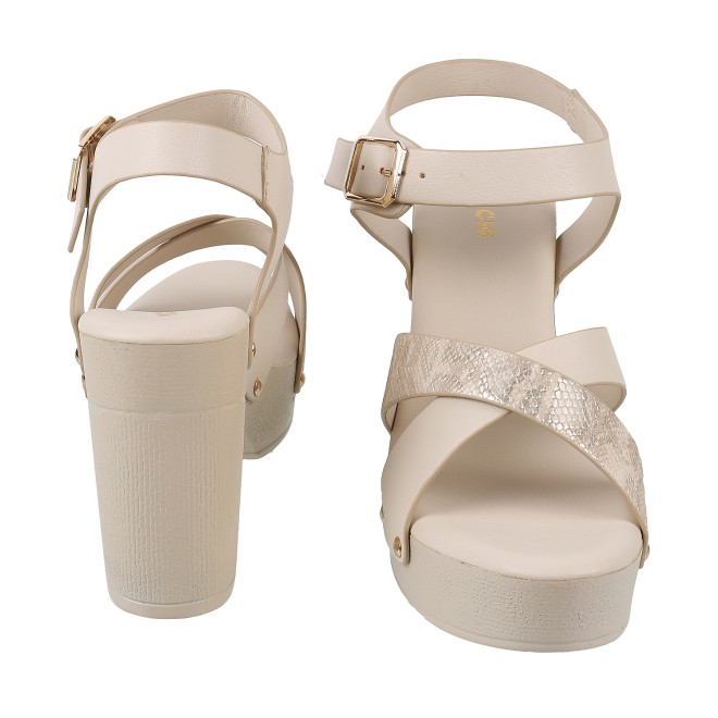 Mochi Women Beige Casual Sandals (SKU: 34-900224-20-38)