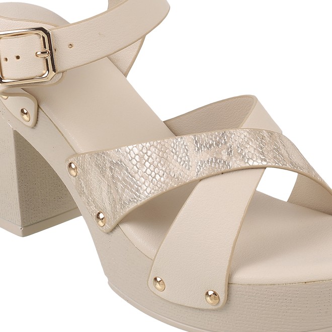 Mochi Women Beige Casual Sandals (SKU: 34-900224-20-38)