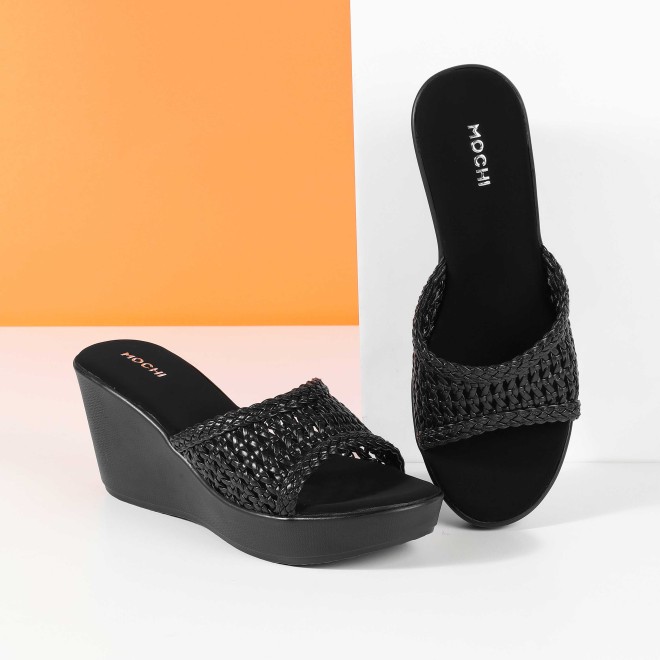 Women Black Casual Slip Ons