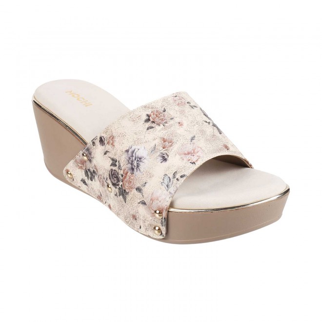 Mochi Women Beige Casual Sandals (SKU: 34-93-20-41)