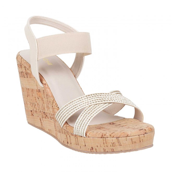 Mochi Women Beige Casual Sandals (SKU: 34-94-20-40)