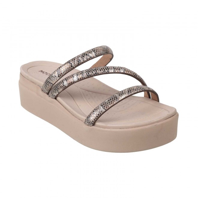 Mochi Women Beige Casual Sandals (SKU: 34-97-20-36)
