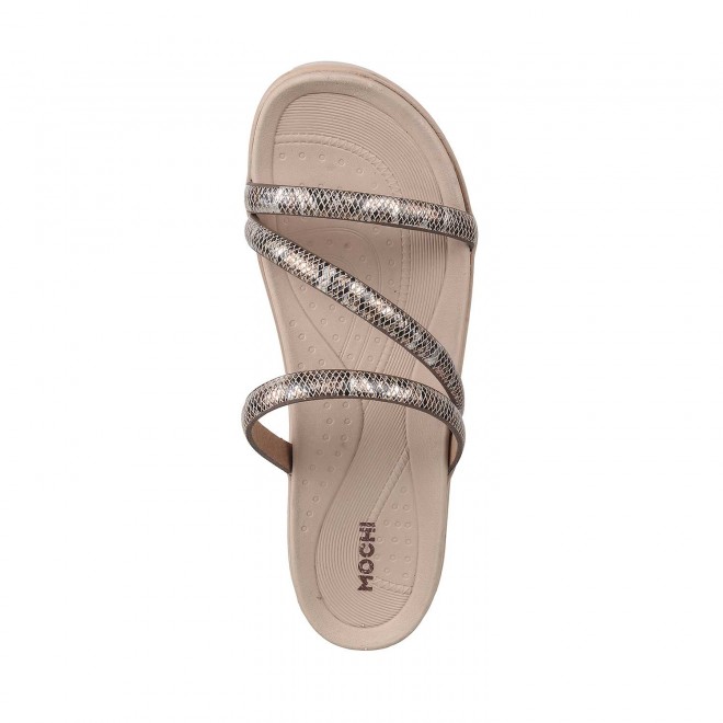Mochi Women Beige Casual Sandals (SKU: 34-97-20-36)