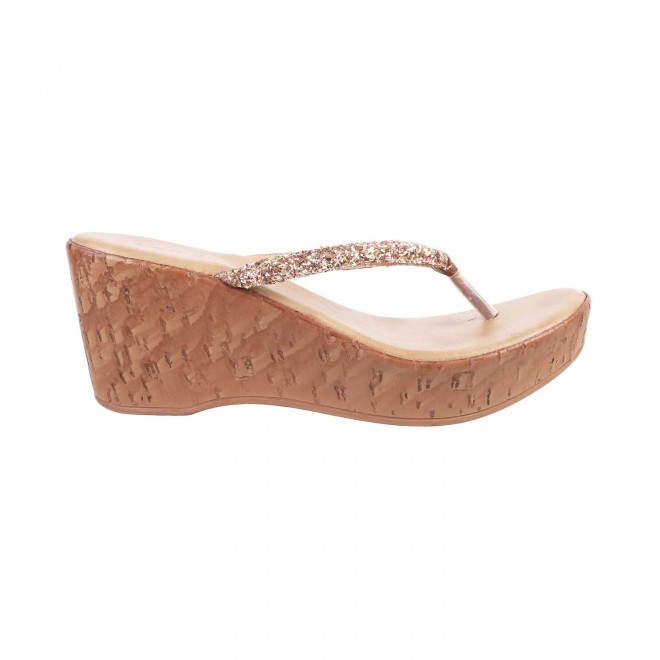 Mochi Women Antique-Gold Casual Slip Ons (SKU: 34-9868-28-36)