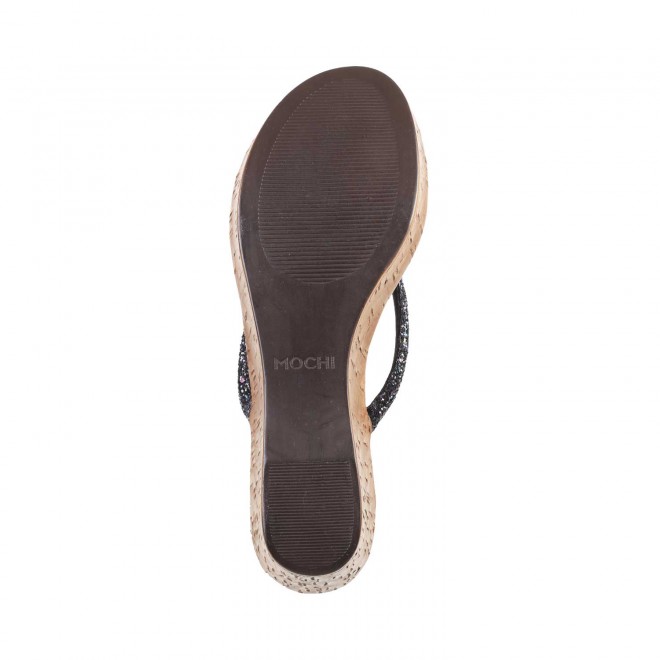 Mochi Women Black Casual Slip Ons (SKU: 34-9868-11-36)
