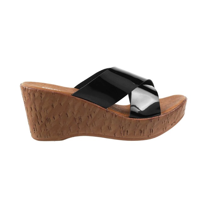 Mochi Women Black Casual Slides (SKU: 34-9884-11-37)