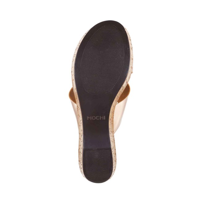 Mochi Women Rose-Gold Casual Slides (SKU: 34-9884-52-36)