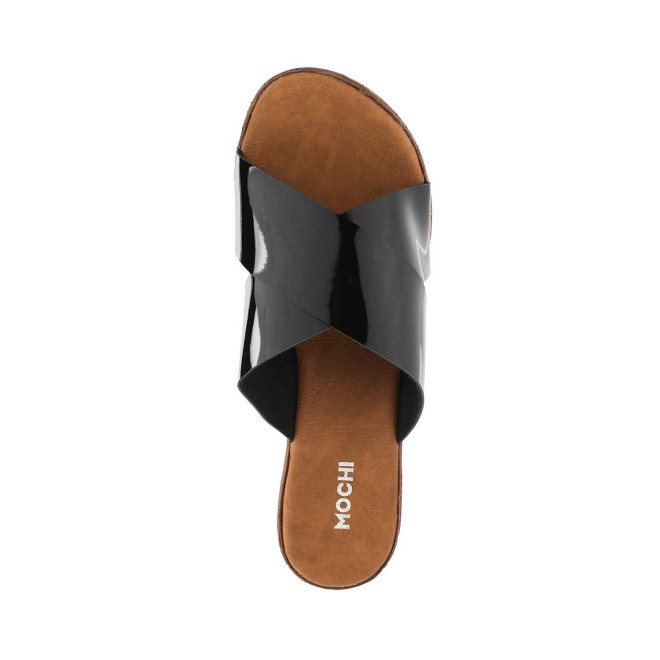 Mochi Women Black Casual Slides (SKU: 34-9884-11-37)