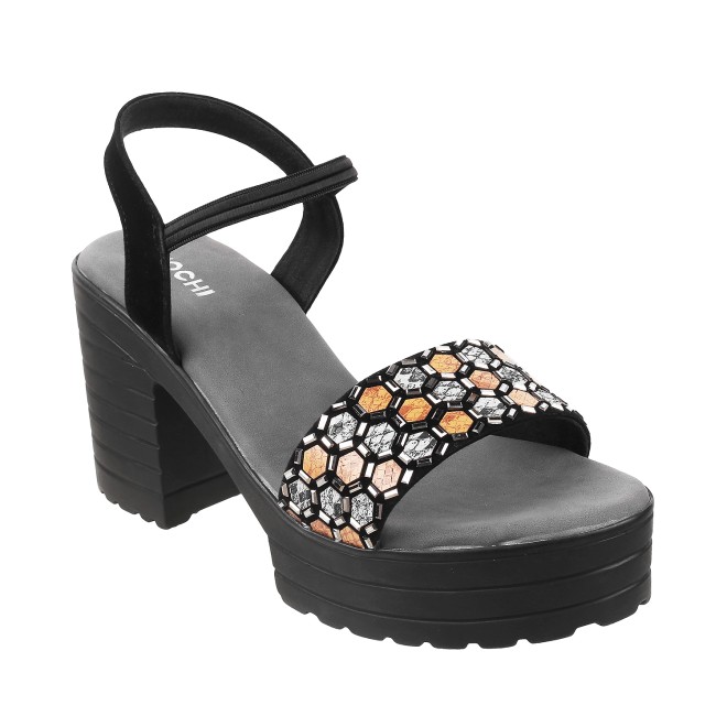 Mochi Women Black Casual Sandals (SKU: 34-9991-11-36)