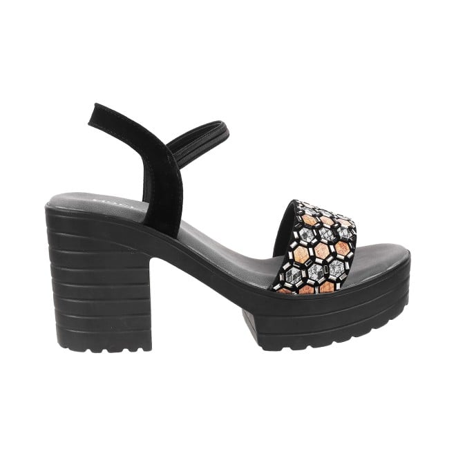 Mochi Women Black Casual Sandals (SKU: 34-9991-11-36)