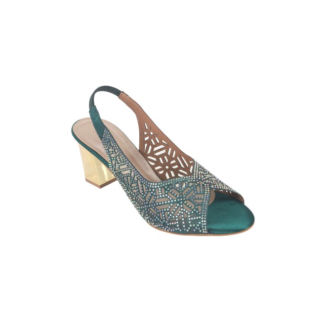 Mochi Women Green Wedding Sandals (SKU: 35-1077-21-37)