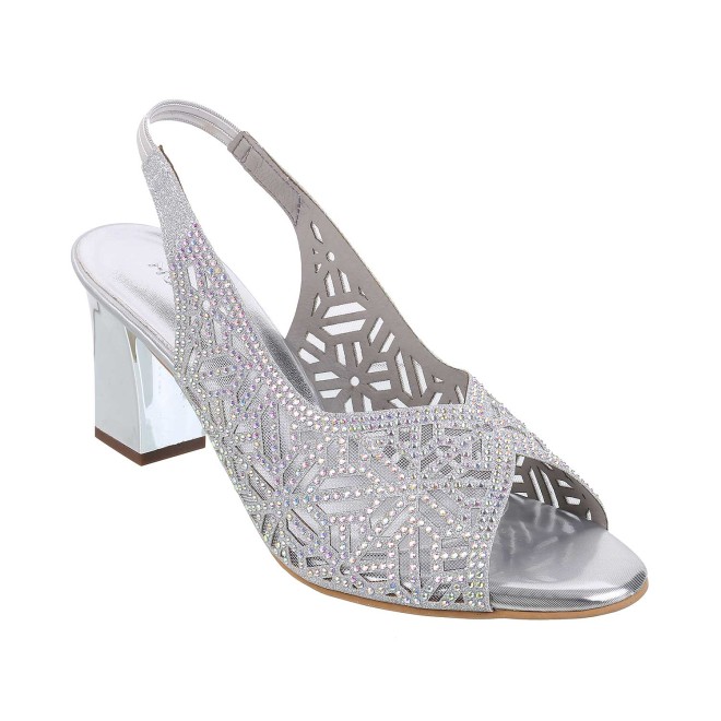 Mochi Women Silver Wedding Sandals (SKU: 35-1077-27-36)