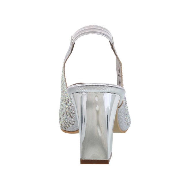 Mochi Women Silver Wedding Sandals (SKU: 35-1077-27-36)