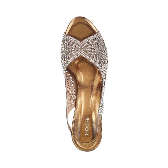 Mochi Women Antique-Gold Wedding Sandals (SKU: 35-1077-28-36)