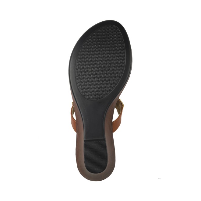 Mochi Women Tan Party Slippers (SKU: 35-1226-23-37)