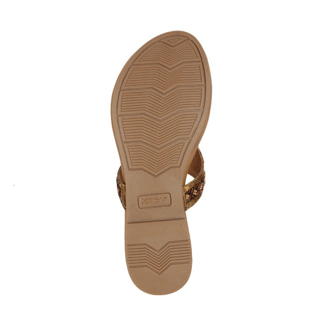 Mochi Women Antic-gold Ethnic Slippers (SKU: 35-1247-28-37)