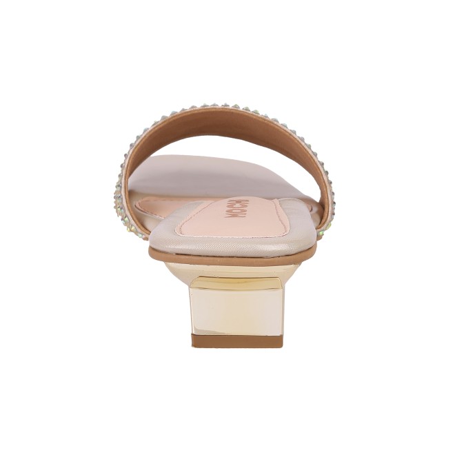 Mochi Women Gold Casual Slip Ons (SKU: 35-1290-15-37)