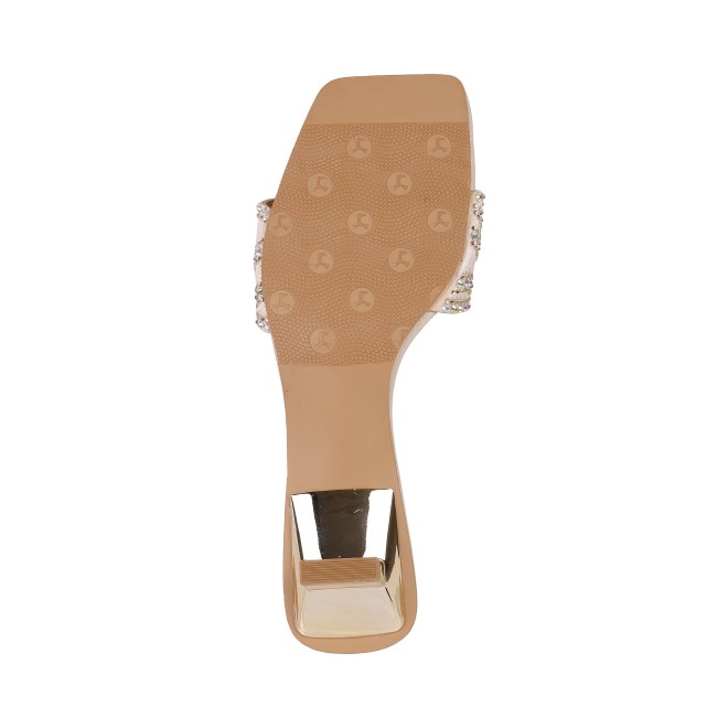 Mochi Women Gold Casual Slip Ons (SKU: 35-1290-15-37)