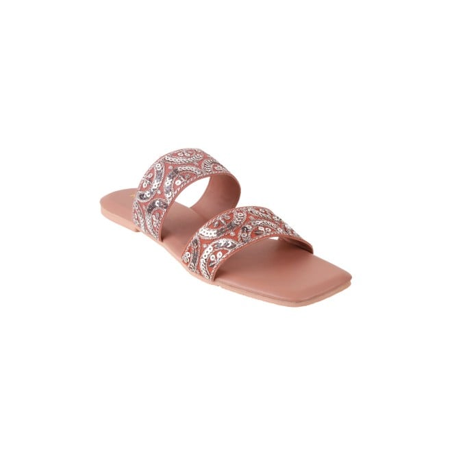 Mochi Women Pink Party Slides (SKU: 35-1293-24-36)