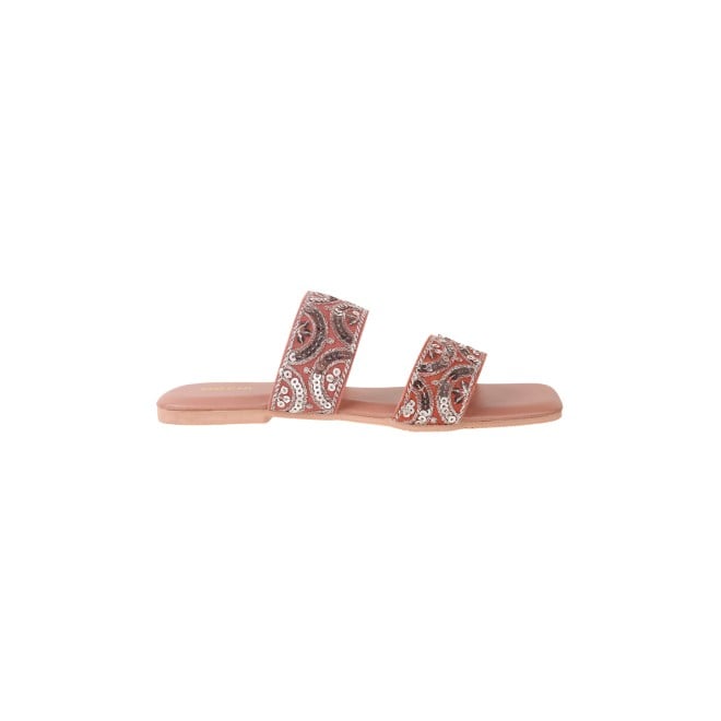 Mochi Women Pink Party Slides (SKU: 35-1293-24-36)