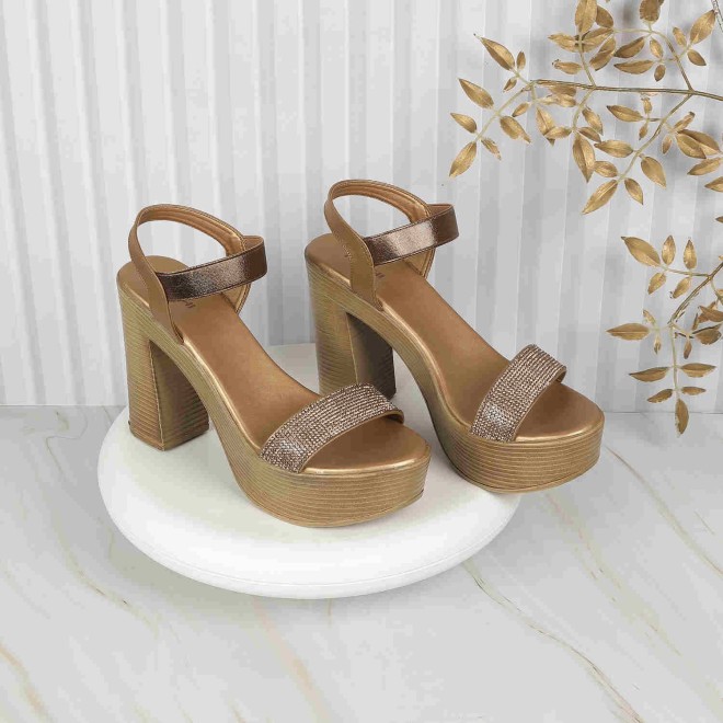 Mochi Women Antic-gold Wedding Sandals (SKU: 35-1428-28-39)