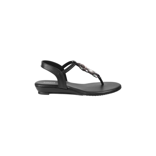 Mochi Women Black Ethnic Sandals (SKU: 35-1429-11-36)