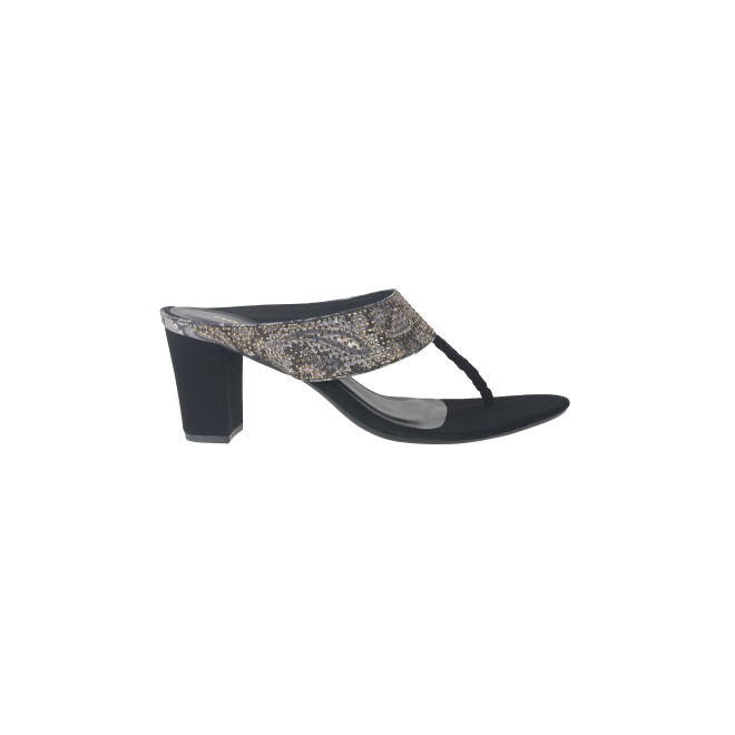 Mochi Women Black Ethnic Slip Ons (SKU: 35-1456-11-38)