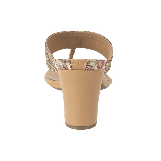 Mochi Women Beige Ethnic Slip Ons (SKU: 35-1456-20-38)