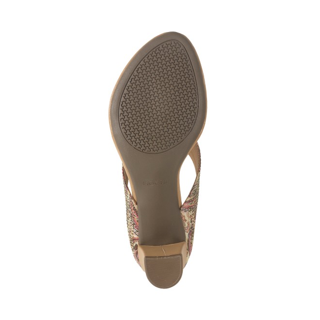 Mochi Women Beige Ethnic Slip Ons (SKU: 35-1456-20-38)