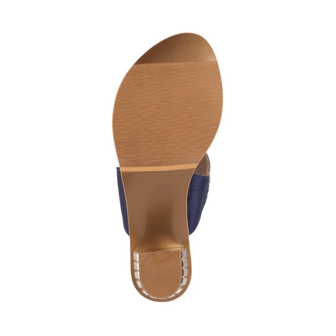 Mochi Women Blue-navy Ethnic Pumps (SKU: 35-1503-17-38)