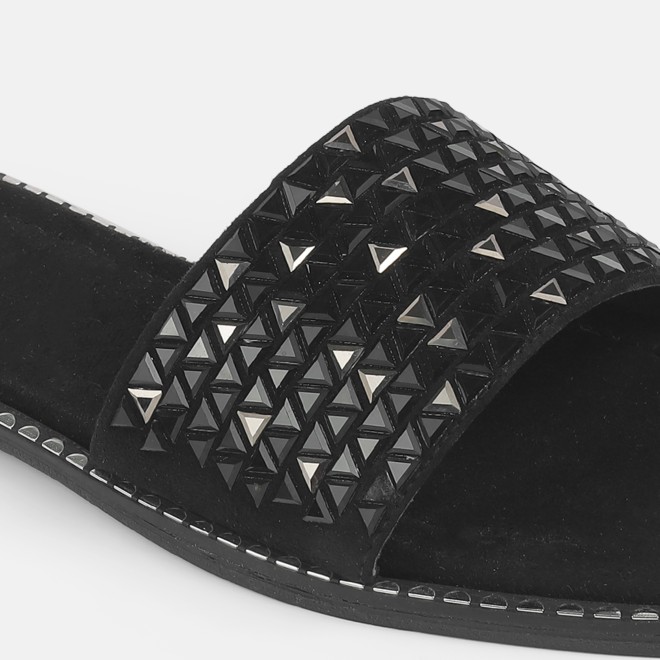Mochi Women Black Casual Slippers (SKU: 35-1610-11-36)