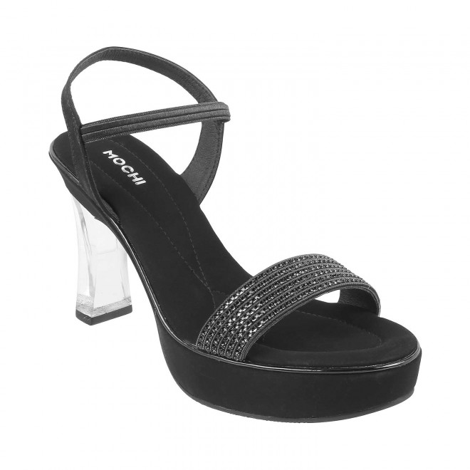 Mochi Women Black Party Sandals (SKU: 35-162-11-36)
