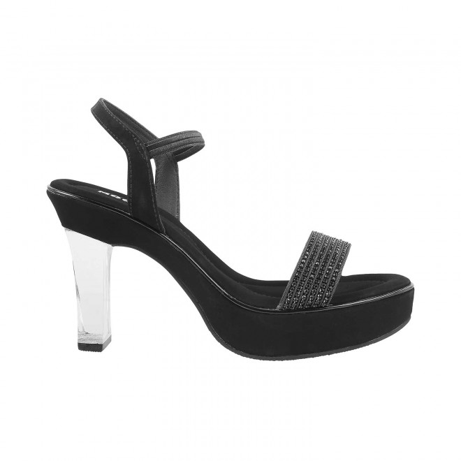 Mochi Women Black Party Sandals (SKU: 35-162-11-36)