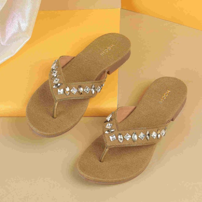 Mochi Women Beige Party Sandals (SKU: 35-1633-20-37)