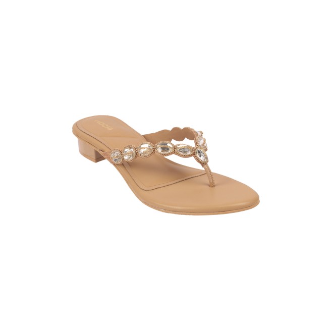 Mochi Women Antic-gold Party Sandals (SKU: 35-1636-28-37)