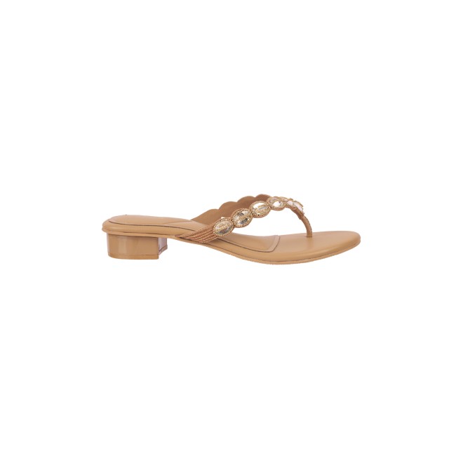Mochi Women Antic-gold Party Sandals (SKU: 35-1636-28-37)