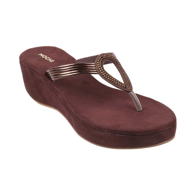 Mochi Women Bronze Casual Sandals (SKU: 35-165-46-36)