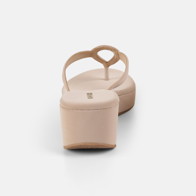 Mochi Women Beige Casual Sandals (SKU: 35-165-20-35)
