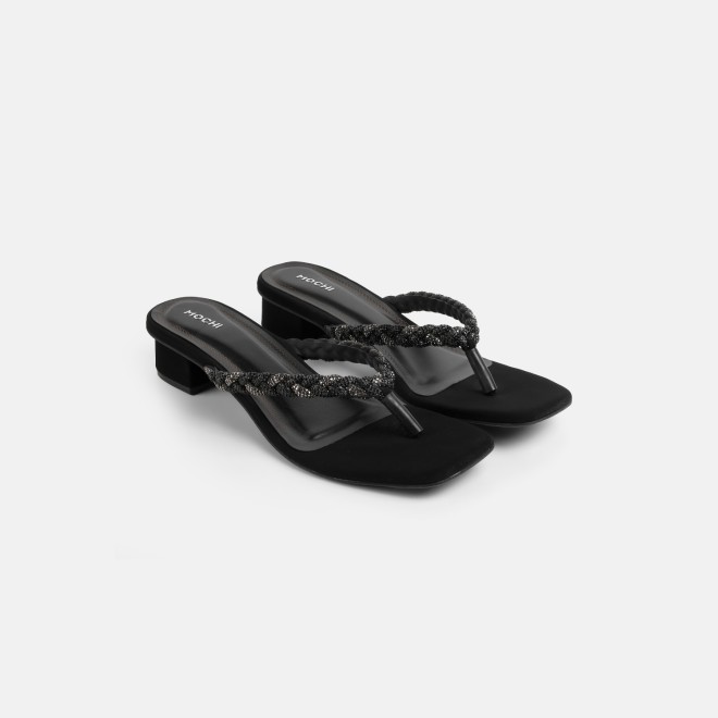 Mochi Women Gun-metal Party Slippers (SKU: 35-1696-29-36)