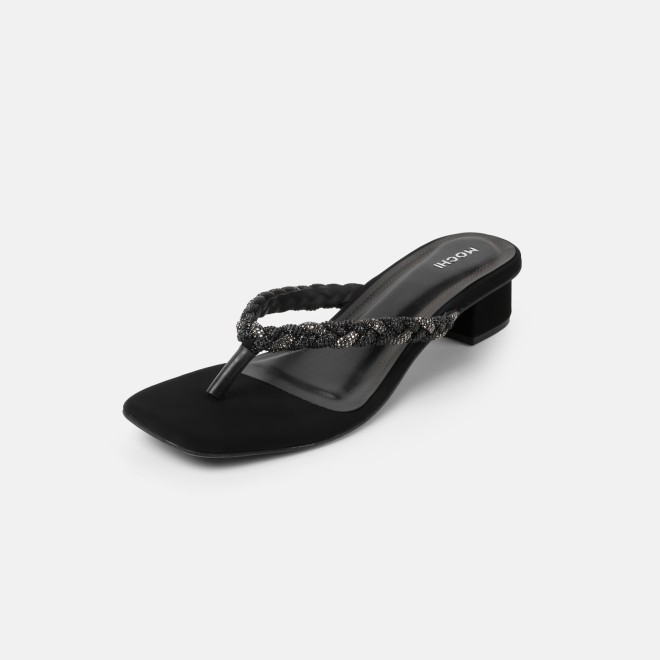 Mochi Women Gun-metal Party Slippers (SKU: 35-1696-29-36)