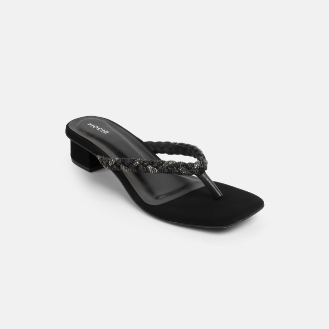 Mochi Women Gun-metal Party Slippers (SKU: 35-1696-29-36)